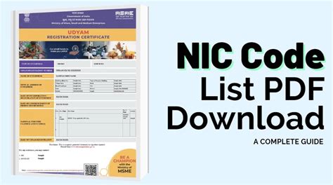 New NIC Code List PDF Download Now – RTOCodeList.